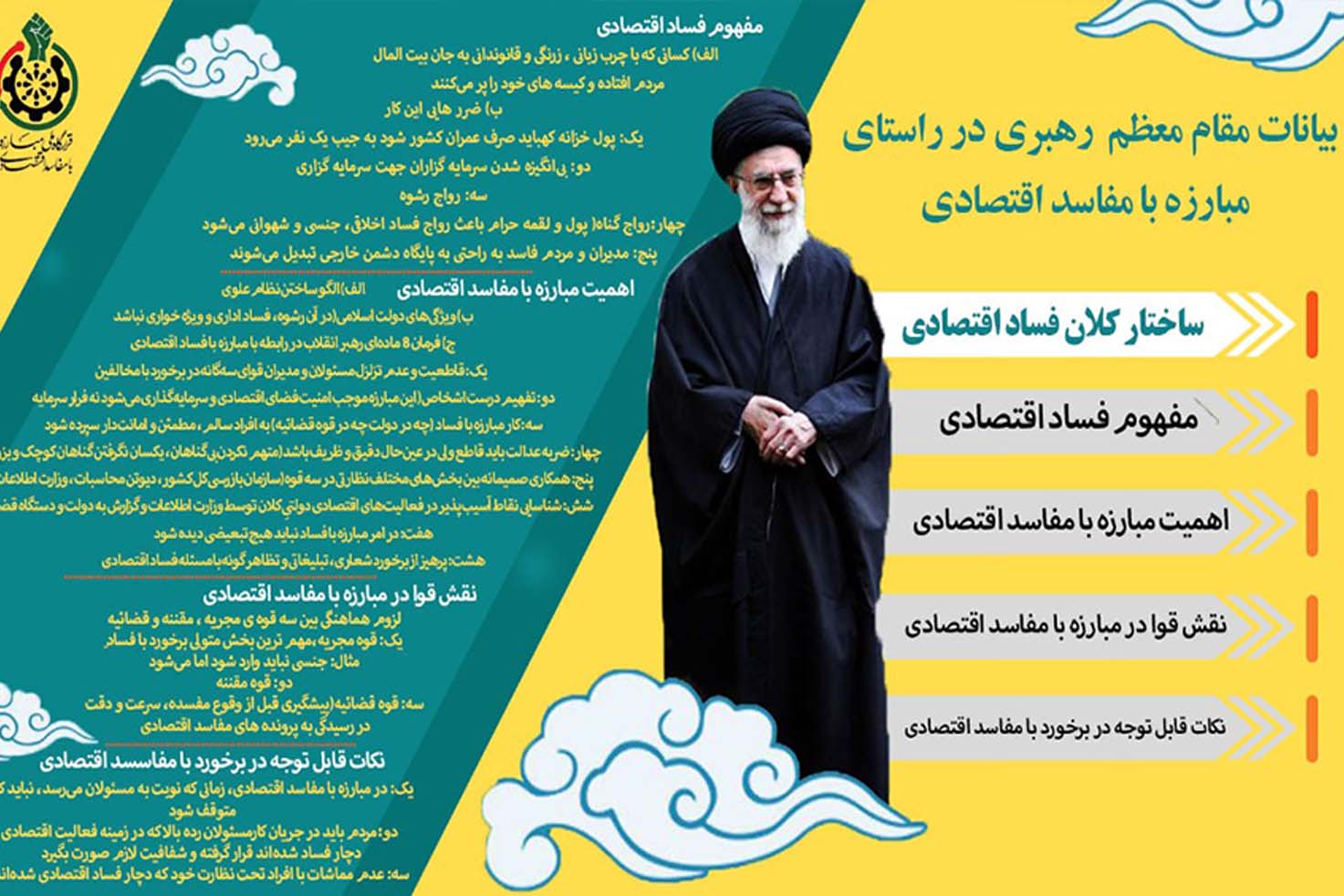 اینفوگرافی مبارزه با فساد در کلام رهبری