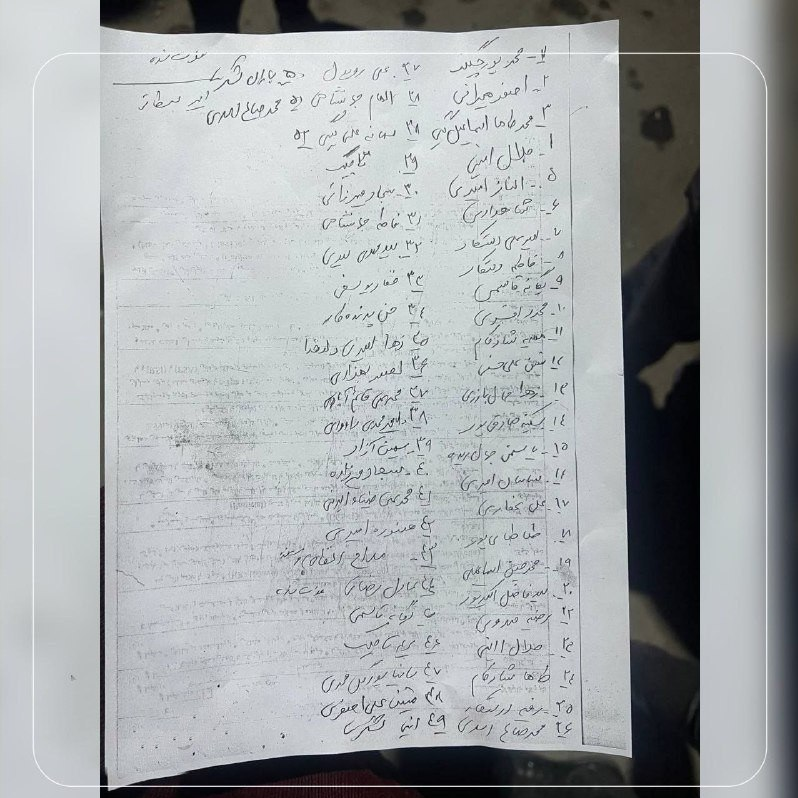 لیست مجروحان