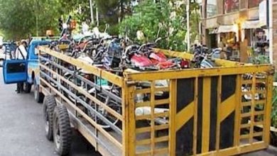 توقیف موتور سیکلت های قاچاق در آبادان